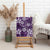 Plumeria Floral Tapa Pattern Amethyst Purple Canvas Wall Art