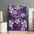 Plumeria Floral Tapa Pattern Amethyst Purple Canvas Wall Art