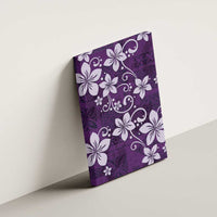 Plumeria Floral Tapa Pattern Amethyst Purple Canvas Wall Art LT01 - Polynesian Pride