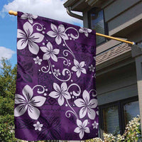 Plumeria Floral Tapa Pattern Amethyst Purple Garden Flag LT01 - Polynesian Pride