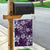 Plumeria Floral Tapa Pattern Amethyst Purple Garden Flag