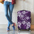 Plumeria Floral Tapa Pattern Amethyst Purple Luggage Cover