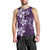 Plumeria Floral Tapa Pattern Amethyst Purple Men Tank Top