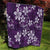 Plumeria Floral Tapa Pattern Amethyst Purple Quilt