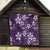 Plumeria Floral Tapa Pattern Amethyst Purple Quilt