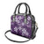 Plumeria Floral Tapa Pattern Amethyst Purple Shoulder Handbag