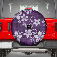 Plumeria Floral Tapa Pattern Amethyst Purple Spare Tire Cover LT01 - Polynesian Pride