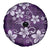 Plumeria Floral Tapa Pattern Amethyst Purple Spare Tire Cover