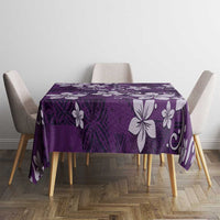 Plumeria Floral Tapa Pattern Amethyst Purple Tablecloth LT01 - Polynesian Pride
