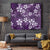 Plumeria Floral Tapa Pattern Amethyst Purple Tapestry