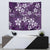 Plumeria Floral Tapa Pattern Amethyst Purple Tapestry