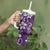 Plumeria Floral Tapa Pattern Amethyst Purple Tumbler With Handle