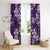 Plumeria Floral Tapa Pattern Amethyst Purple Window Curtain