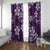 Plumeria Floral Tapa Pattern Amethyst Purple Window Curtain