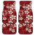 Plumeria Floral Tapa Pattern Oxblood Red Car Mats