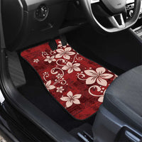 Plumeria Floral Tapa Pattern Oxblood Red Car Mats LT01 - Polynesian Pride