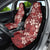 Plumeria Floral Tapa Pattern Oxblood Red Car Seat Cover