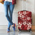 Plumeria Floral Tapa Pattern Oxblood Red Luggage Cover