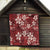 Plumeria Floral Tapa Pattern Oxblood Red Quilt