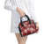 Plumeria Floral Tapa Pattern Oxblood Red Shoulder Handbag