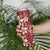 Plumeria Floral Tapa Pattern Oxblood Red Skinny Tumbler