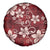 Plumeria Floral Tapa Pattern Oxblood Red Spare Tire Cover