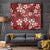 Plumeria Floral Tapa Pattern Oxblood Red Tapestry