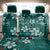 Plumeria Floral Tapa Pattern Crystal Teal Back Car Seat Cover