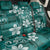 Plumeria Floral Tapa Pattern Crystal Teal Back Car Seat Cover