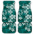 Plumeria Floral Tapa Pattern Crystal Teal Car Mats