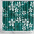 Plumeria Floral Tapa Pattern Crystal Teal Shower Curtain