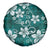 Plumeria Floral Tapa Pattern Crystal Teal Spare Tire Cover