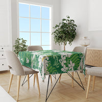Green Hawaiian Hibiscus Monstera Tablecloth Grunge Stylized LT01 - Polynesian Pride