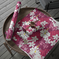 Pink Hawaiian Hibiscus Monstera Wrapping Paper Grunge Stylized LT01 - Polynesian Pride