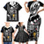 Custom New Zealand Silver Fern Rugby Family Matching Short Sleeve Bodycon Dress and Hawaiian Shirt Aotearoa Champion 2023 World Cup LT01 - Polynesian Pride