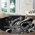 New Zealand Waitangi Day Round Carpet Aotearoa Te Tiriti O Waitangi Kiwi Black Version LT01 - Polynesian Pride