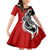 New Zealand Waitangi Day Family Matching Mermaid Dress and Hawaiian Shirt Aotearoa Te Tiriti O Waitangi Kiwi Red Version LT01 Daughter's Dress Red - Polynesian Pride