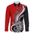 New Zealand Waitangi Day Family Matching Mermaid Dress and Hawaiian Shirt Aotearoa Te Tiriti O Waitangi Kiwi Red Version LT01 Dad's Shirt - Long Sleeve Red - Polynesian Pride