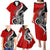 New Zealand Waitangi Day Family Matching Puletasi Dress and Hawaiian Shirt Aotearoa Te Tiriti O Waitangi Kiwi Red Version LT01 - Polynesian Pride