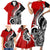 New Zealand Waitangi Day Family Matching Short Sleeve Bodycon Dress and Hawaiian Shirt Aotearoa Te Tiriti O Waitangi Kiwi Red Version LT01 - Polynesian Pride