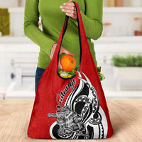 New Zealand Waitangi Day Grocery Bag Aotearoa Te Tiriti O Waitangi Kiwi Red Version LT01 - Polynesian Pride