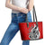 New Zealand Waitangi Day Leather Tote Bag Aotearoa Te Tiriti O Waitangi Kiwi Red Version LT01 - Polynesian Pride