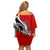 New Zealand Waitangi Day Off Shoulder Short Dress Aotearoa Te Tiriti O Waitangi Kiwi Red Version LT01 - Polynesian Pride