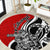 New Zealand Waitangi Day Round Carpet Aotearoa Te Tiriti O Waitangi Kiwi Red Version LT01 Red - Polynesian Pride