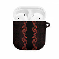 Hawaii Japan Koi Fish Red AirPods Case Tapa Pattern LT01 Red - Polynesian Pride