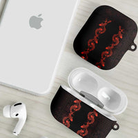Hawaii Japan Koi Fish Red AirPods Case Tapa Pattern LT01 - Polynesian Pride