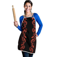 Hawaii Japan Koi Fish Red Apron Tapa Pattern LT01 - Polynesian Pride