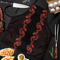 Hawaii Japan Koi Fish Red Apron Tapa Pattern LT01 Red - Polynesian Pride