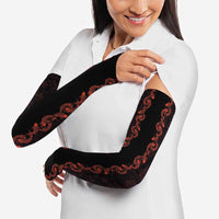 Hawaii Japan Koi Fish Red Arm Sleeves Tapa Pattern LT01 - Polynesian Pride