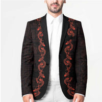Hawaii Japan Koi Fish Red Blazer Tapa Pattern - Polynesian Pride